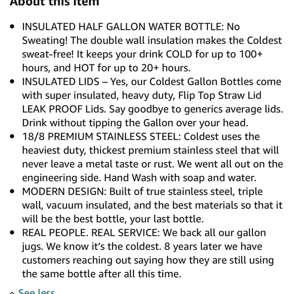 The Coldest  Water Bottle Half Gallon  Flamingo Pink brand new in the box - Picture 7 of 8